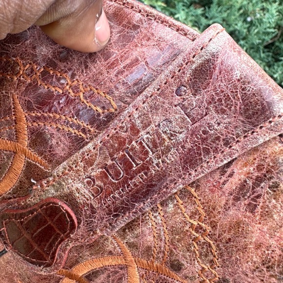 Buitre Handcrafted Leather Goods Alligator Embossed Western Boots Men's Size 8 - Picture 9 of 15